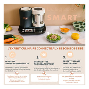Béaba - BabyCook Smarte Küchenmaschine | Anthrazit