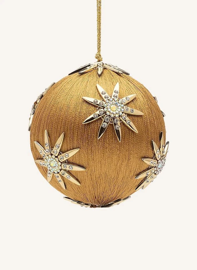أanna + nina - كرة عيد الميلاد الصفراء بنجمة الليل
