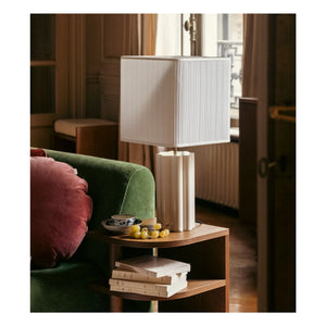 The Socialite Family - Gioia Lake Wooden and Puffed Cotton Table Lamp - EU Version (220 V) | Cream