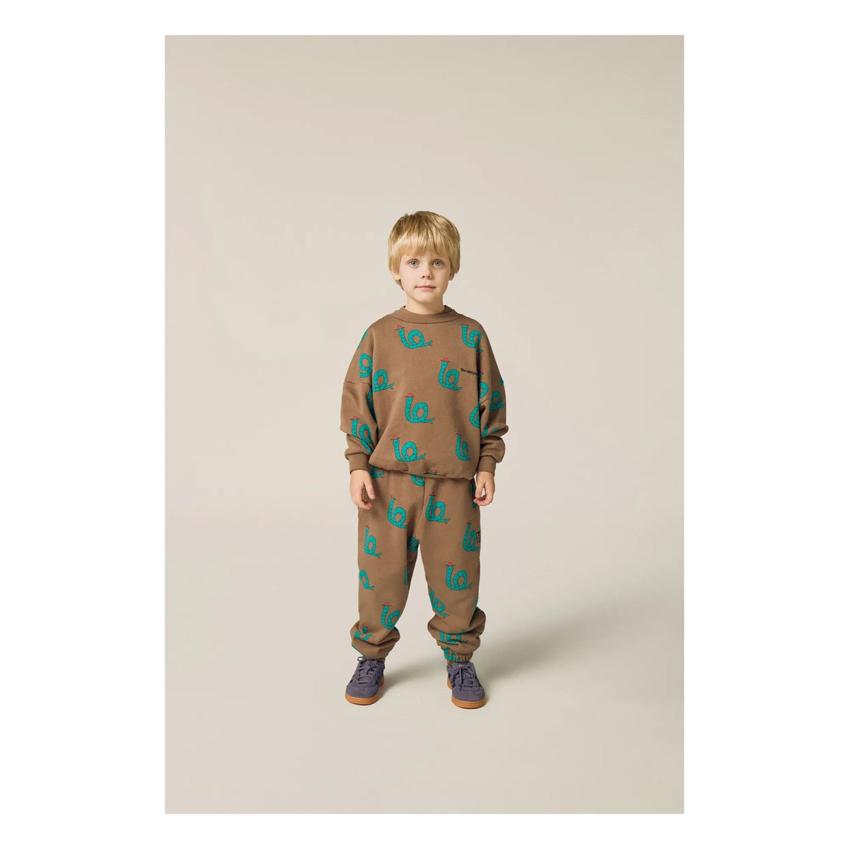 The Campamento - Yılan Desenli Sweatshirt | Kahverengi