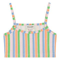 We Are Kids - Vic Çizgili Organik Pamuklu Crop Top | Soluk Pembe