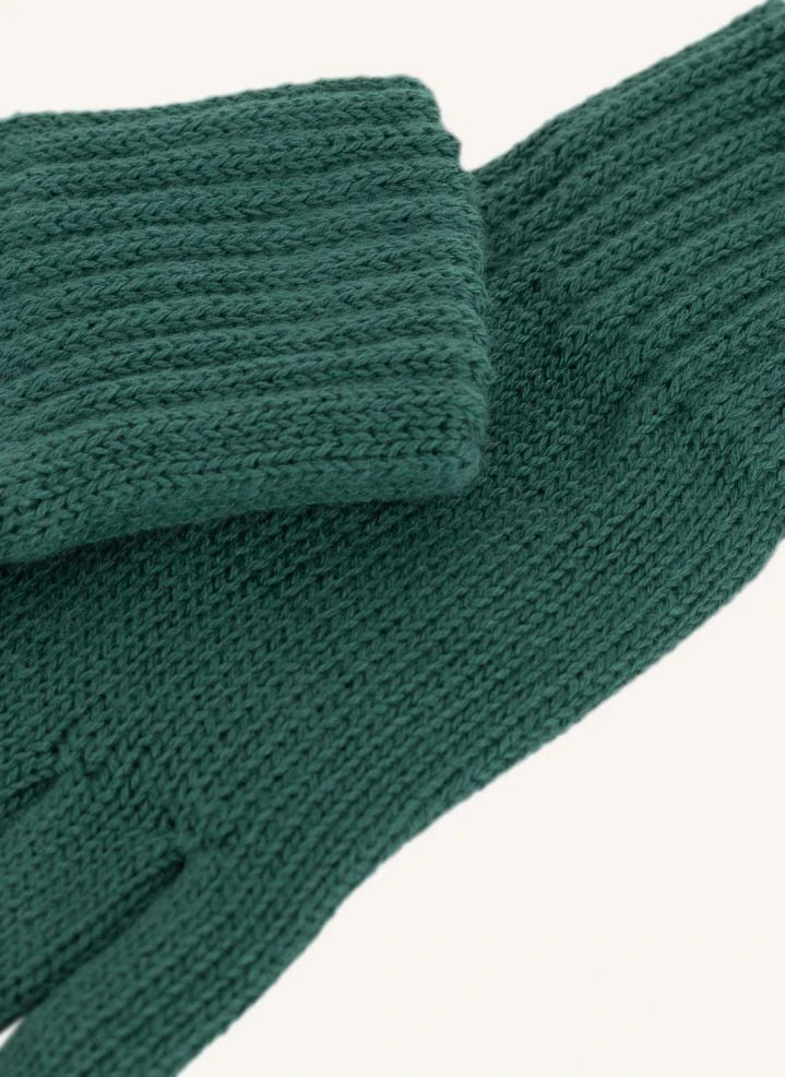 Petit Bateau - Guantes de malla de algodón orgánico | Verde cromo