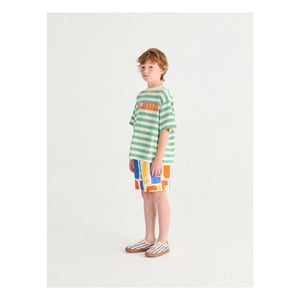 Bobo Choses - Striped Bobo Choses T-shirt | Green