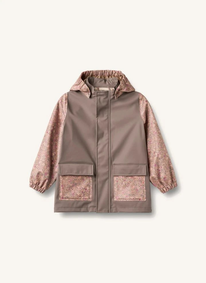 Wheat - Otu Regenjacke mit Blumenmuster aus recycelten Fasern | Rosa