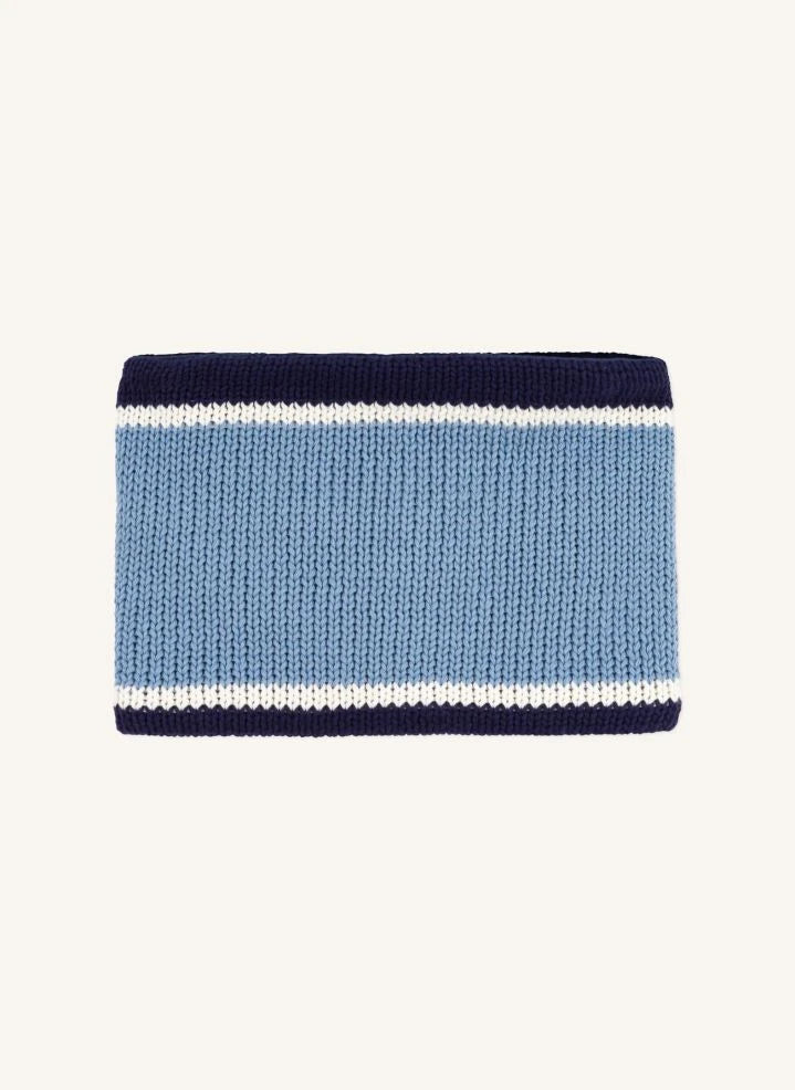 Petit Bateau - وشاح رقبة تريكو مخطط | أزرق