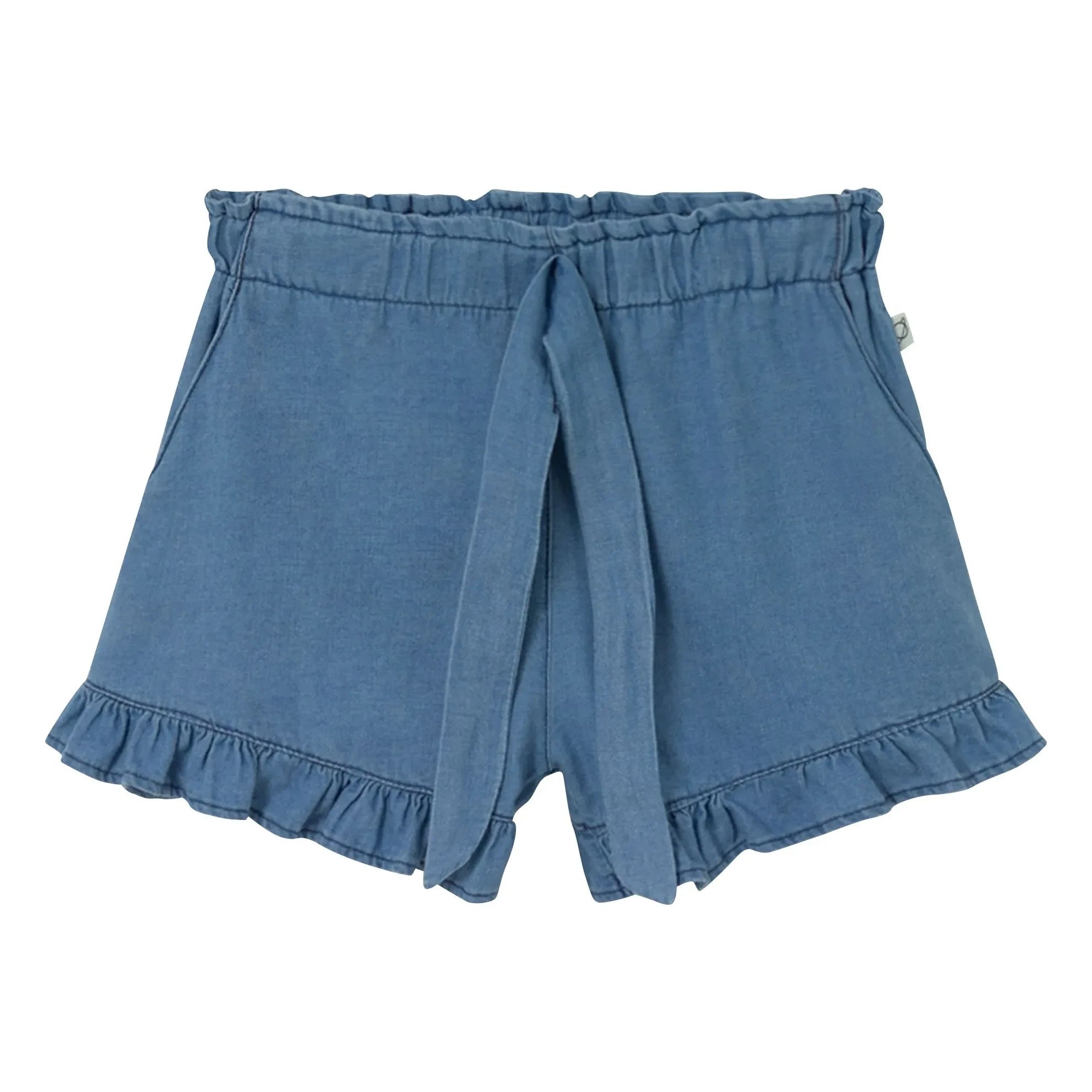 Cozmo - Mavi Denim Şort Sienna Fırfırlar