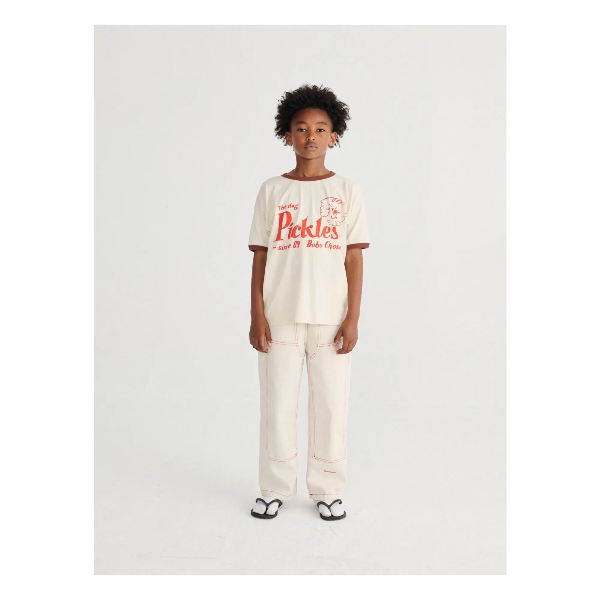 Bobo Choses - The Dog Pickles Organik pamuklu T-shirt | Beyaz