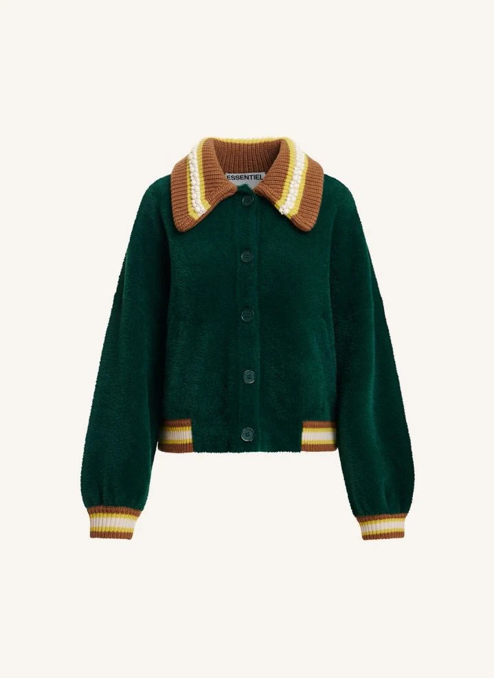 Essentiel Antwerp - Kamore Strickjacke | Forstgrün