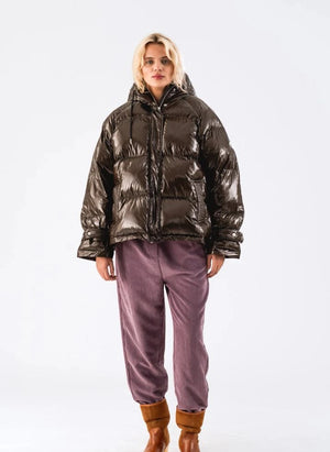Lollys Laundry - Shelby Recycled Fiber-Filled Puffer Jacket | Brown