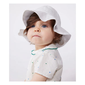 Petit Bateau - Organic Cotton Poplin Hat | White