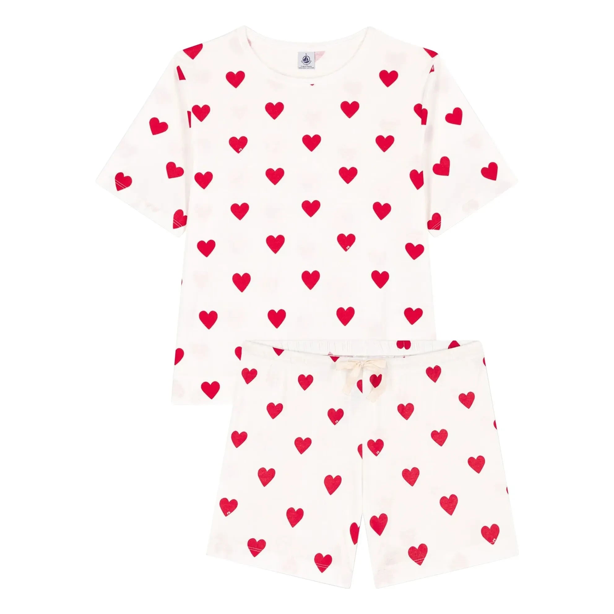 Petit Bateau - Kalpli Pijama Şortu - Kadın koleksiyonu | Beyaz