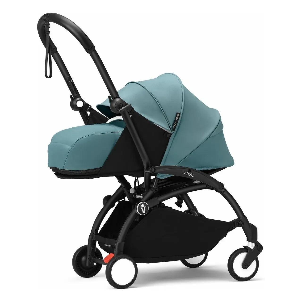 Stokke® - YOYO³ 0+ yenidoğan bebek arabası Siyah çerçeve | Aqua