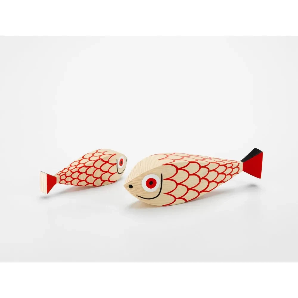 Vitra - Ahşap Bebekler Anne Balık ve Çocuk Alexander Girard, 1952 | Kırmızı