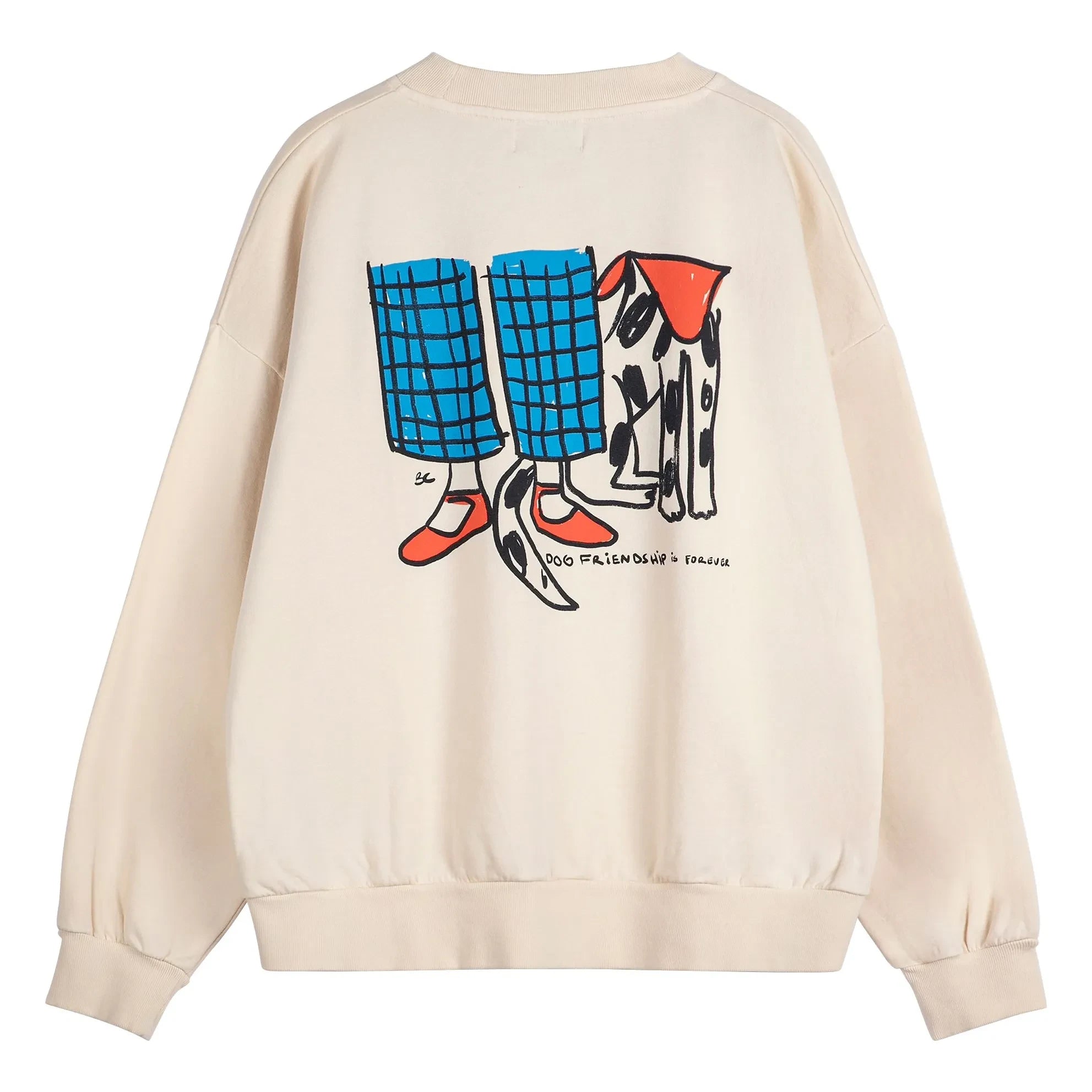 Bobo Choses - Dog Friends organik pamuk sweatshirt | Ekru