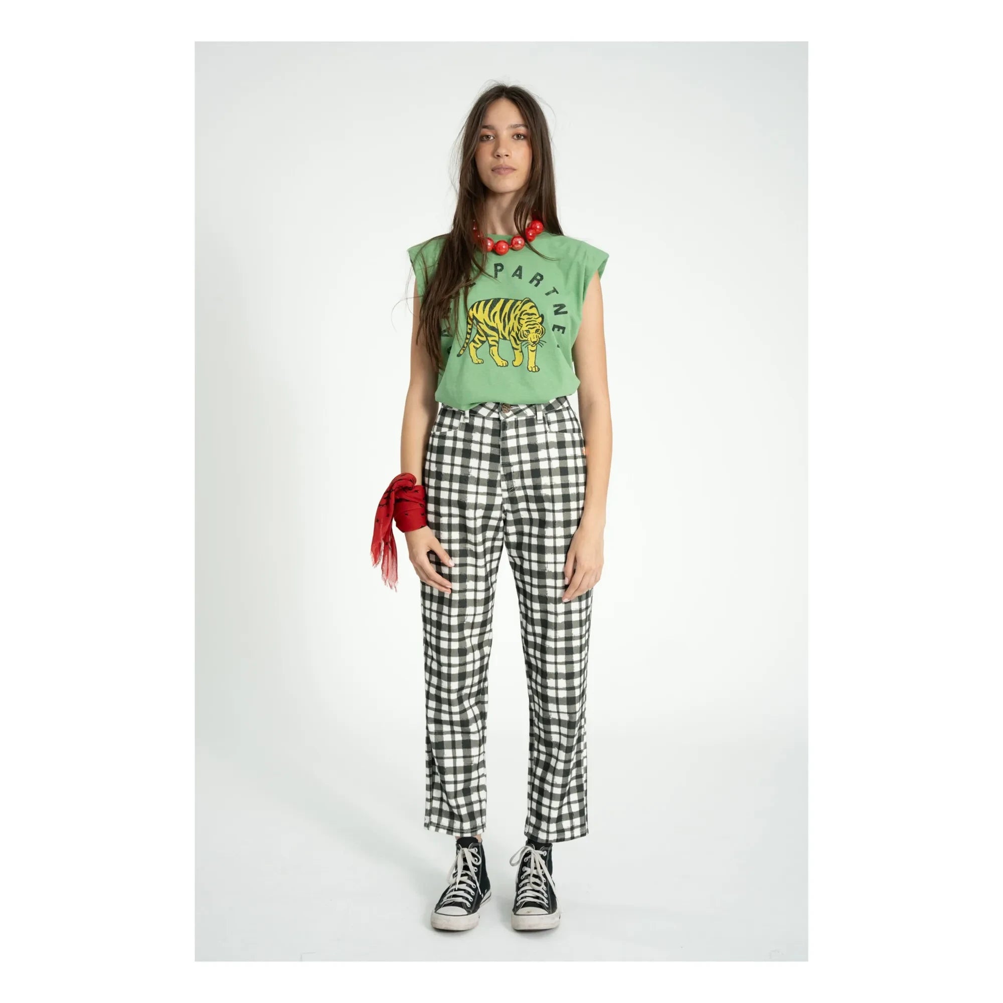 Sisters Department - Alicia Cotton Epaulet T-Shirt | Green