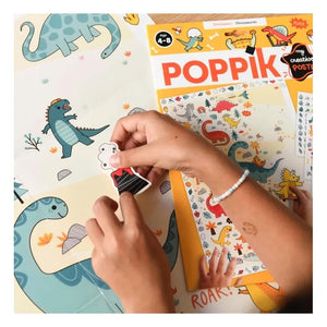 Poppik - Renkli Dinozor Poster Çıkartmaları
