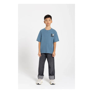 Hundred Pieces - Camiseta de algodón orgánico Finn | Azul