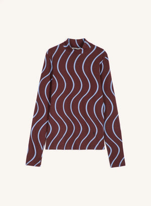 Bobo Choses - Top in cotone biologico a righe psichedeliche | Bordeaux