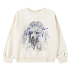 Molo - Maxi Poodle Organik Pamuk Kazak | Beyaz