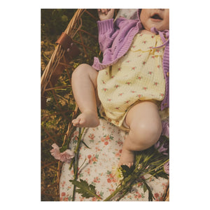Tocoto Vintage - Blumenstrickjacke | Lila