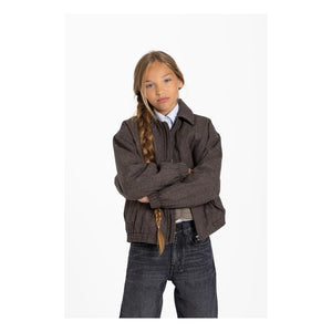 Finger in the nose - Sage Houndstooth Wolljacke | Braun
