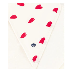 Petit Bateau - Madela Heart Bath Square | White