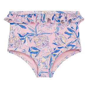 Louise Misha - Bañador de manga larga Yanika Fleuri de fibras recicladas | Rosa