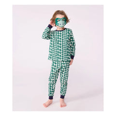 Petit Bateau - Timsah Pijama ve Maske Seti | Yeşil