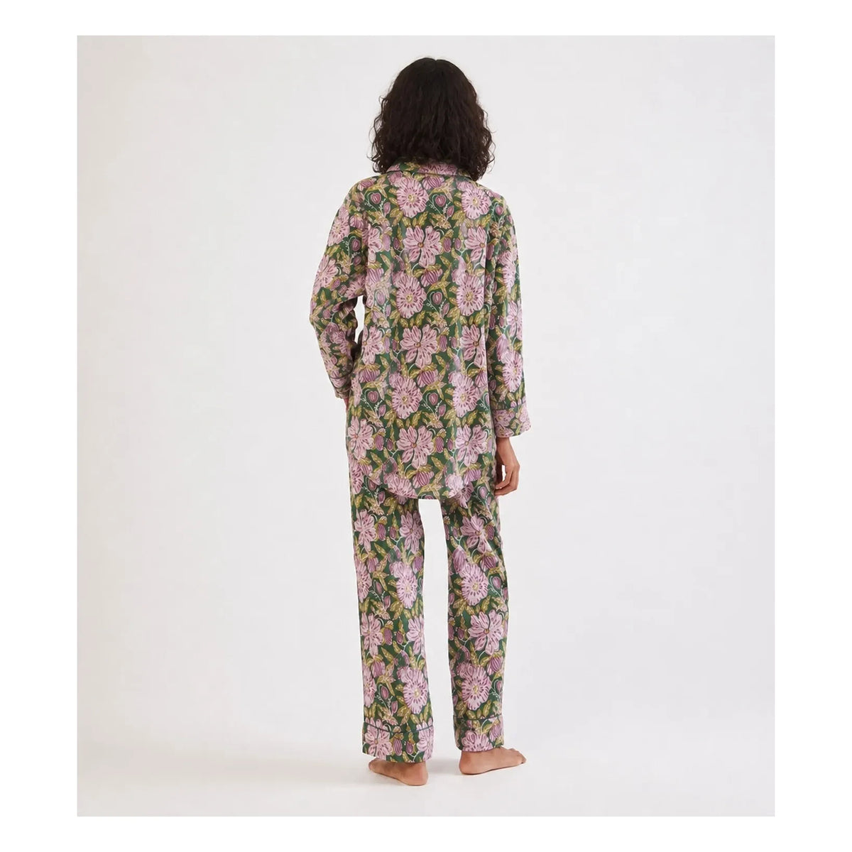 Folkloore - Çiçekli Pijama - Kadın Koleksiyonu | Yeşil