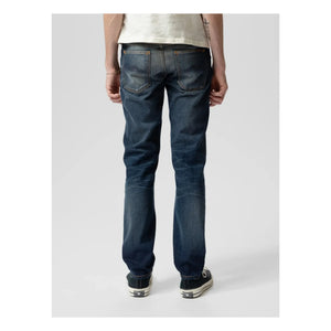 Nudie Jeans - Solid Ollie Lost Light Baumwolljeans | Verblasstes blaugrau
