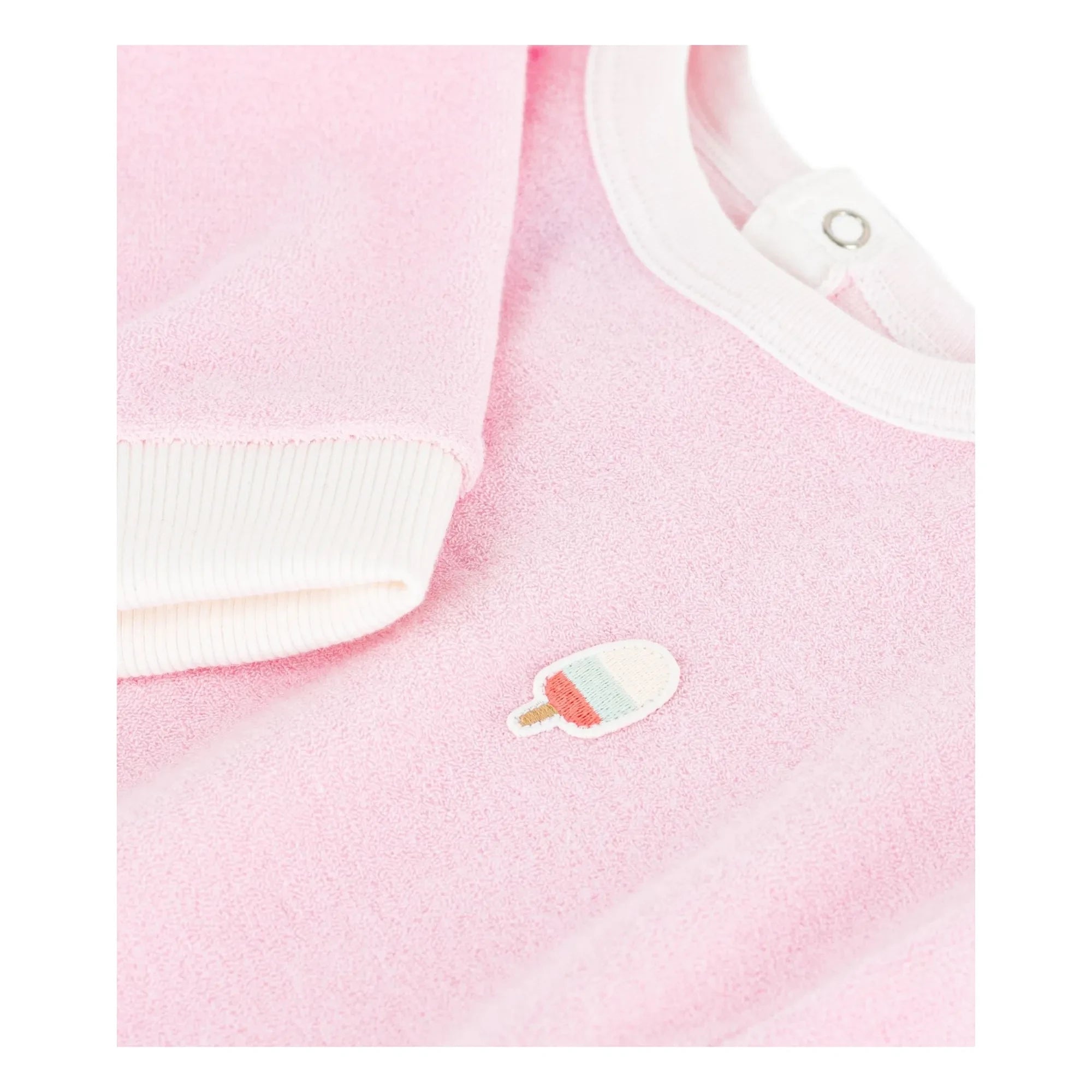 Petit Bateau - Rosa Eis-Schwamm Sweatshirt