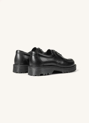 Garment Project - Pete Moc Toe Deri Derby Ayakkabılar | Siyah