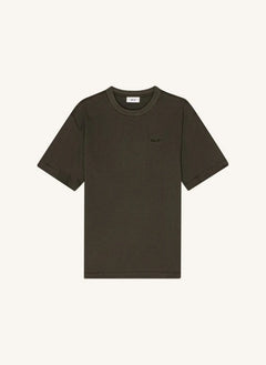 NN.07 - Nat Logo 3525 organik pamuklu T-shirt | Koyu haki