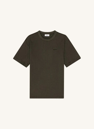 NN.07 - Nat Logo 3525 organik pamuklu T-shirt | Koyu haki
