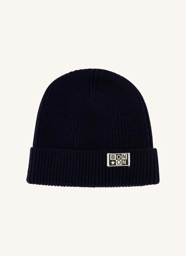 Bonton - Gorro de lana merino | Azul marino