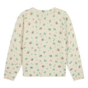 Bonton - Lilou Coco Bouquets hırka | Krem