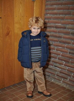 Copenhagen Colors - 2-in-1 Down Jacket with Removable Sleeves | Navy