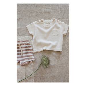 1+ in the family - Feres Striped Towel Bermuda Shorts | Taupe Brown