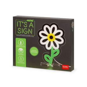 Legami - Mini Neon-Effect LED Sign - It's a Sign Mini - Daisy