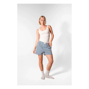 Pockies - Boyfriend Gestreifte Boxershorts | Blau