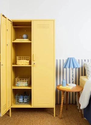 Mustard Made - Twinny Metallschrank | Blasses Gelb