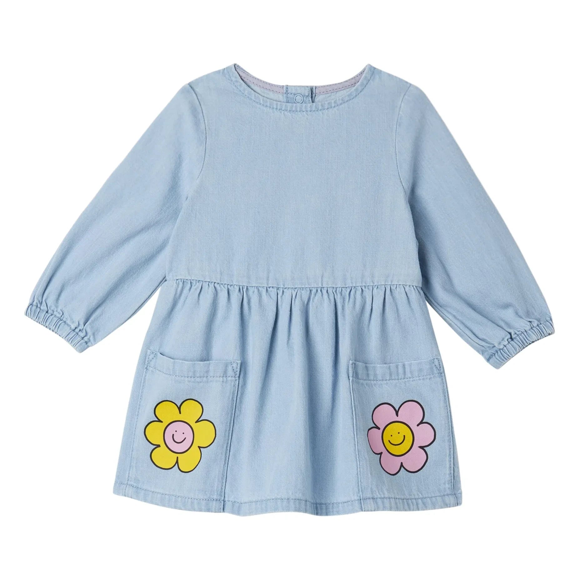 Stella McCartney Kids - Kot Çiçekli Elbise | Kot mavisi