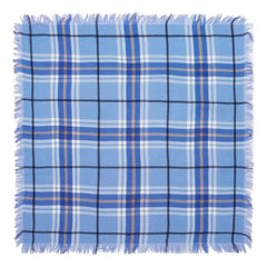 Bompard - Mini Bufanda de Cachemira de Cuadros Pequeños | Azul