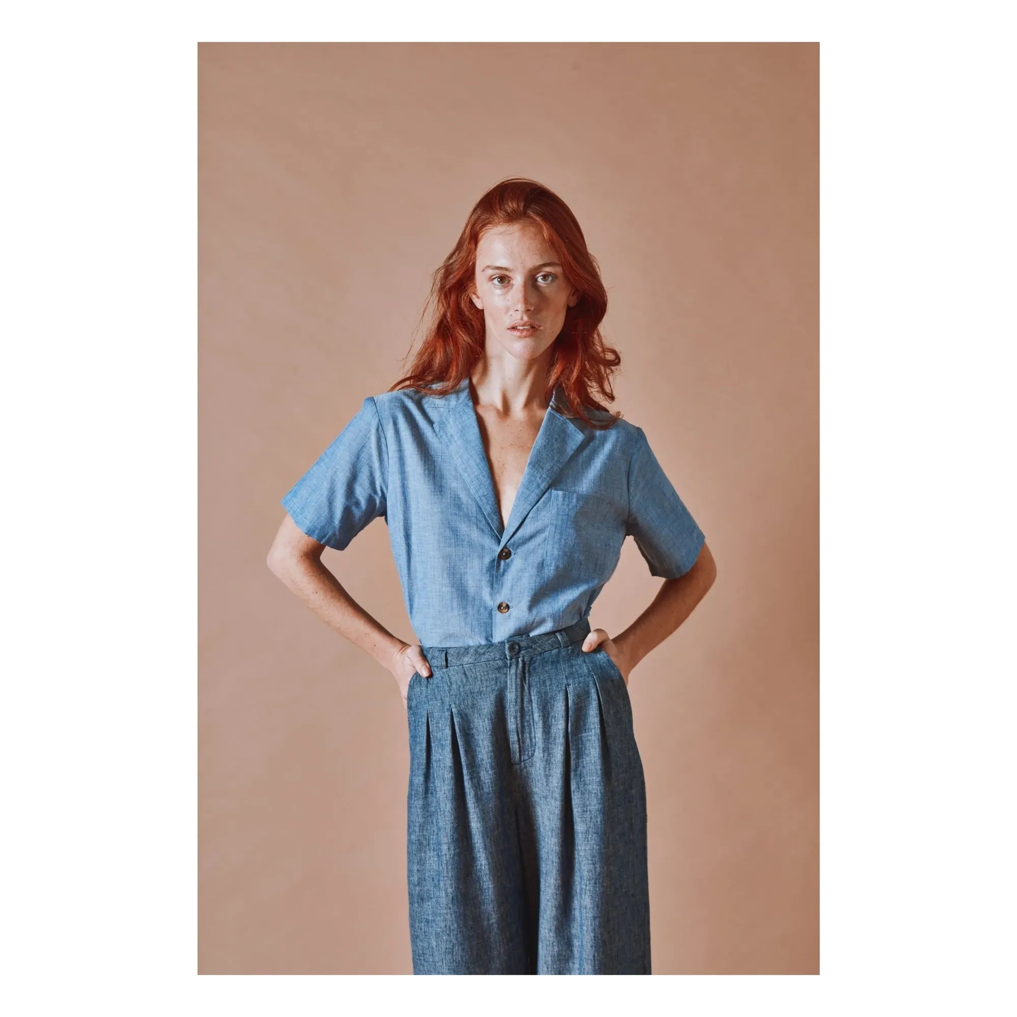 Emile et Ida - Pantalones de lino y algodón | Azul marino