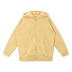 Matona - Organik pamuklu kapüşonlu fermuarlı sweatshirt | Soluk sarı