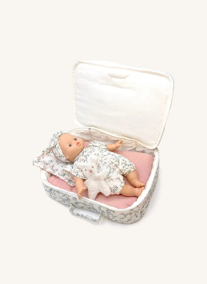 Minikane - "Le Petit Faon" حقيبة سفر عتيقة, Editions Aimable x Minikane | بطبعة Bouquet Gazlı