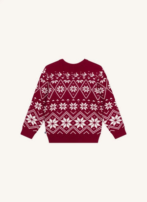 Petit Bateau - Jakarlı Yün Kazak | Bordo