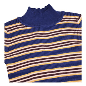 Molo - Ginevra organic cotton striped turtleneck | Navy Blue