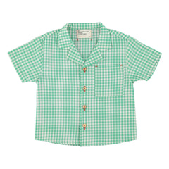 Piupiuchick - Organik Pamuklu Gingham Gömlek | Turkuaz