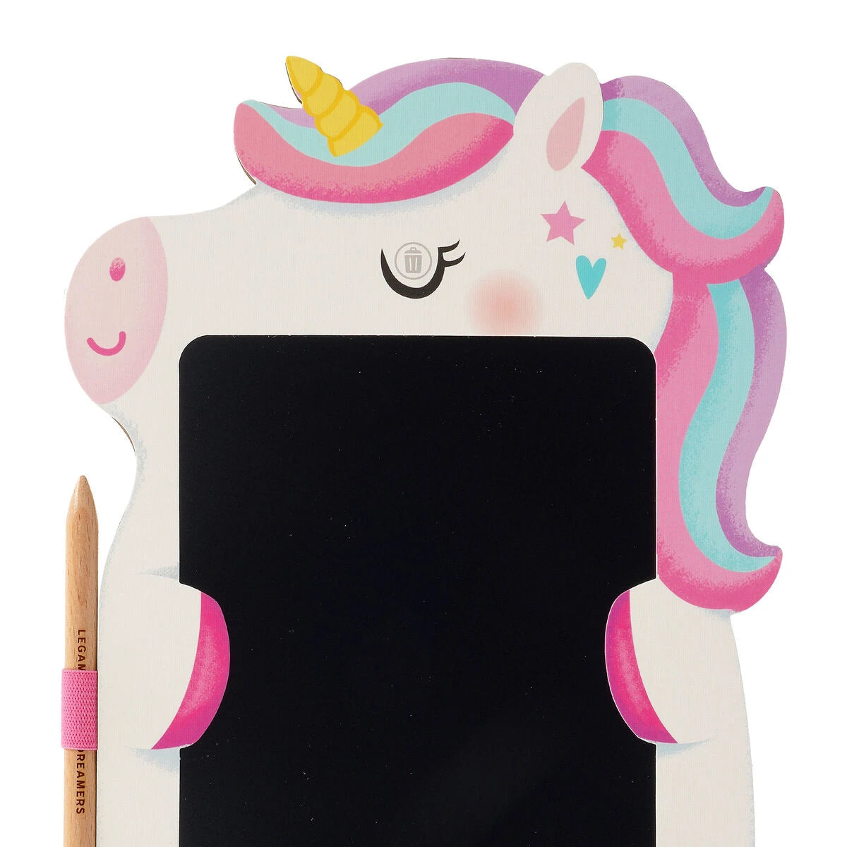 Legami - Tek Boynuzlu At Taşınabilir Karton LCD Çizim Tahtası - Sihirli Sketch Board